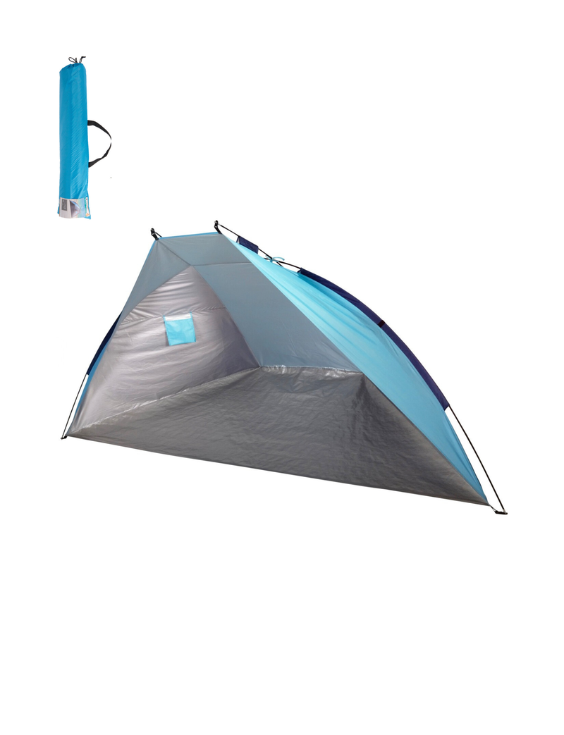 Strandtent Blauw – Zilvercoating 270x120 cm