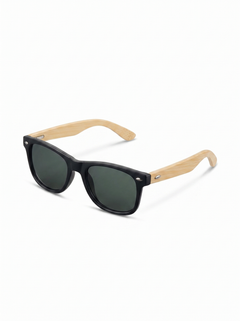 Zonnebril Classic Bamboe/Zwart incl. Hoesje thumb 3
